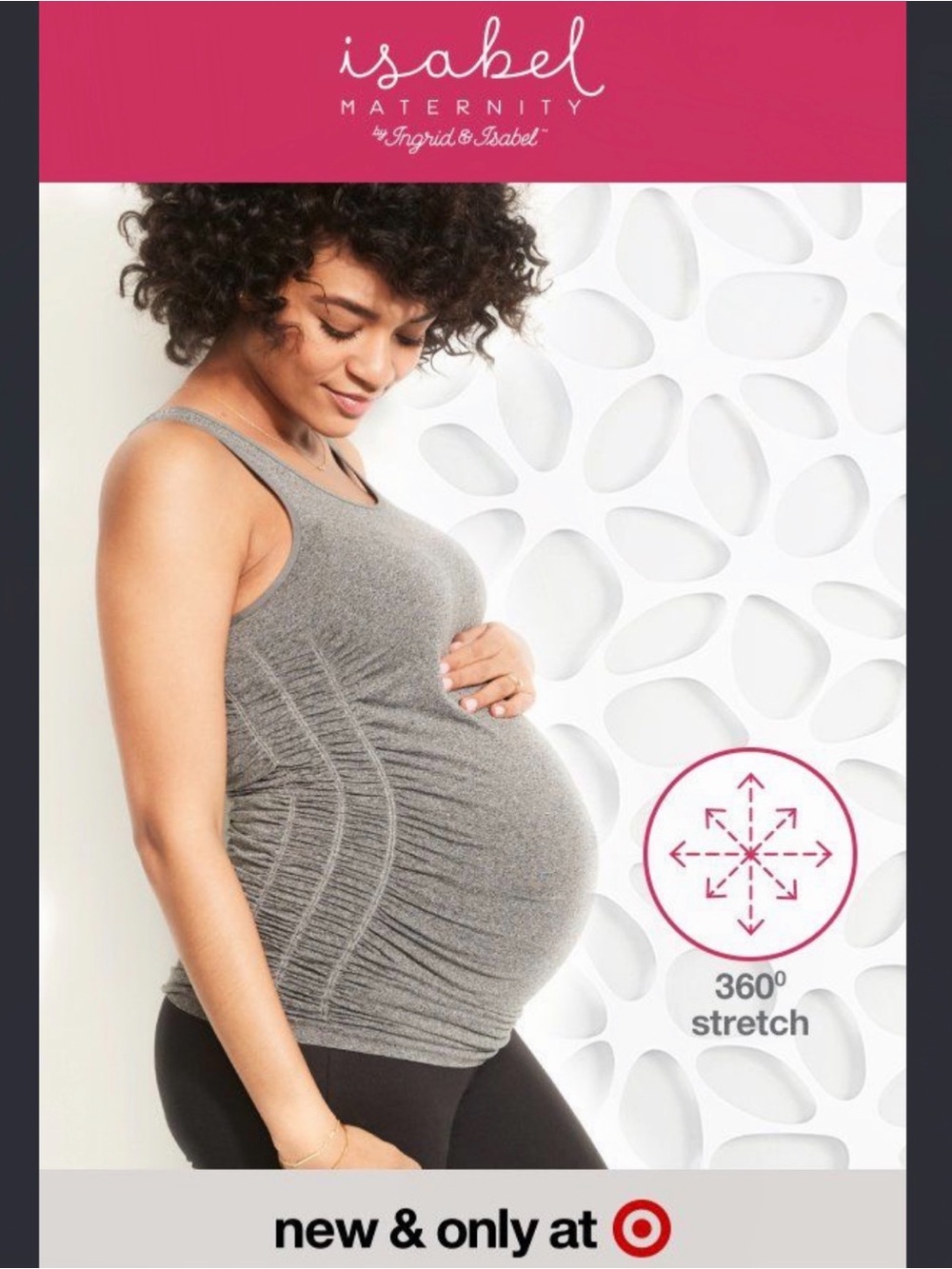 🔴 4/$15 Isabel Maternity Women’s S/M Gray Side-Ruched Nursing Tank Top in EUC